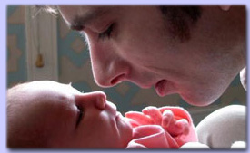 Man and baby